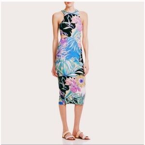 NWT Mara Hoffman tropical midi cutout dress, sz XS